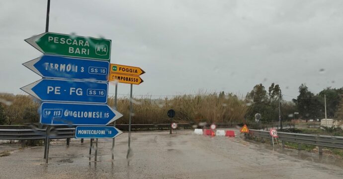 Allagamenti, frane, ponti crollati e disagi alla circolazione al centro-sud alla vigilia di Pasqua. Marsilio e Roberti chiedono lo stato di emergenza per Abruzzo e Molise