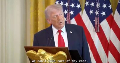 Copertina di Trump: “Non possiamo occuparci di asili nido e assistenza sanitaria. Siamo in guerra, dobbiamo occuparci di difesa militare”