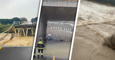 Copertina di L’Italia spezzata in due: raffica di treni cancellati per un fiume esondato | Crolla un ponte tra Abruzzo e Molise: Statale 16 interrotta