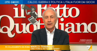 Copertina di Travaglio a La7: “Nel calcio italiano più si perde e più si fa carriera. Come in politica, abbiamo disimparato la trombatura”
