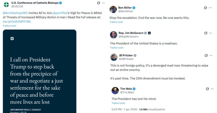 “Ha perso la testa”, “È pazzo”: l’onda social per fermare Trump. Dai politici (anche della galassia Maga) agli attori, fino al capo dei vescovi Usa