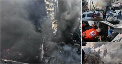 Copertina di Israele oscura l’accordo sull’Iran: 160 bombe in 10 minuti su Beirut, decine di morti e feriti. Mezzo italiano dell’Unifil colpito dalle Idf