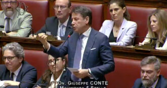 Copertina di Conte a Meloni: “Ci mette la faccia? Se non ci mette capacità l’Italia resta in braghe di tela. Con Trump subalternità ignobile”