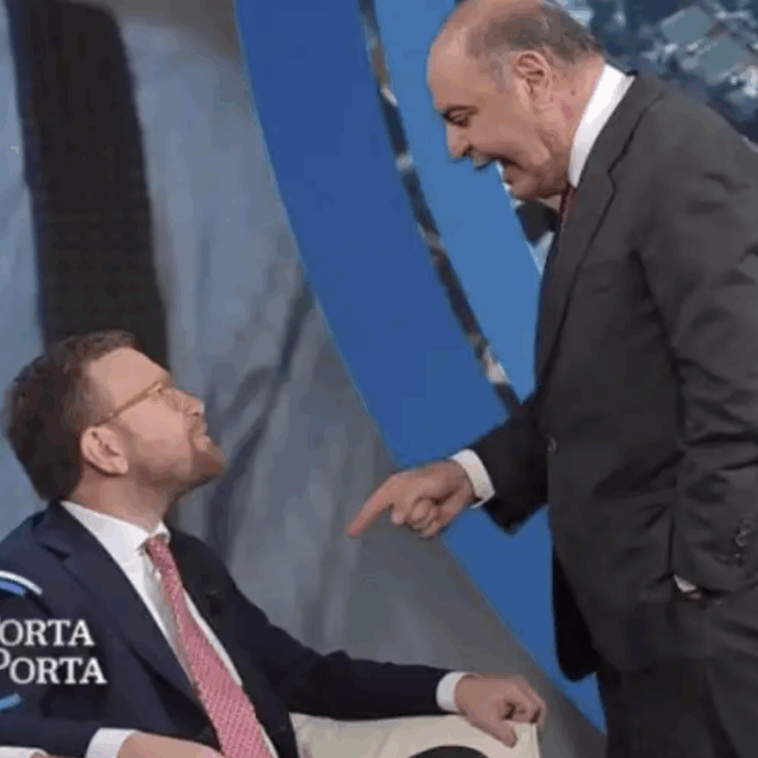 “Questo non glielo consento! Con quello che vedete in giro sulla par condicio, anche la battuta se la poteva risparmiare. Adesso stia zitto!”: Bruno Vespa sbotta con Giuseppe Provenzano (PD)