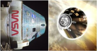 Dentro l’inferno di fuoco del rientro di Orion: lo scudo termico, temperature fino a oltre 2700 gradi e velocità oltre i 38mila chilometri orari