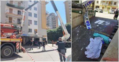 Copertina di Si ribalta il carrello e si spezza il braccio della gru: due operai morti a Palermo. Lavoravano in nero