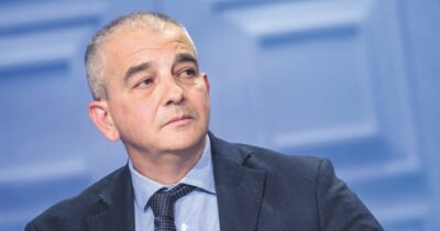 Copertina di Sostiene Fazzolari:  “Leonardo deve produrre più armi”