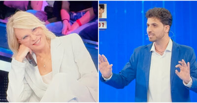 Copertina di “Sono napoletano, ho un passato da ex fruttivendolo, devo solo trovare una fidanzata sudamericana più famosa di me e mi fanno presentare Sanremo”: Vincenzo Comunale ad Amici 25 ironizza su De Martino