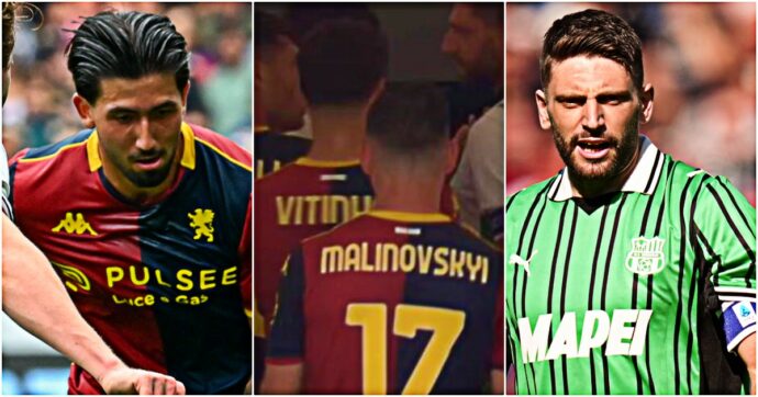Rissa nel tunnel all’intervallo di Genoa-Sassuolo: espulsi Berardi ed Ellertsson, squadre in dieci