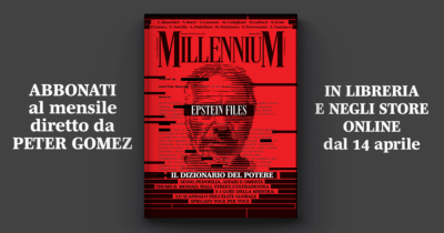 Copertina di Millennium, Peter Gomez presenta il nuovo numero: “Epstein Files: il dizionario del potere”
