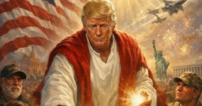Copertina di Dopo l’attacco al Papa, Trump si ritrae su Truth con l’intelligenza artificiale: è un messia che emana luce divina su un malato