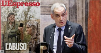 Copertina di Ambasciatore israeliano a Roma contro la copertina de L’Espresso: “Distorce la realtà”. E scatena gli attacchi social, ma la foto è vera