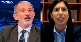 Copertina di Schlein a La7: “Cos’altro deve succedere perché Meloni dica basta a Netanyahu e a Trump?”. Botta e risposta con Senaldi