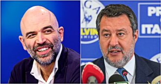 Copertina di Saviano assolto dall’accusa di diffamazione: definì Salvini “ministro della malavita”. Il vicepremier: “Lo querelo di nuovo”