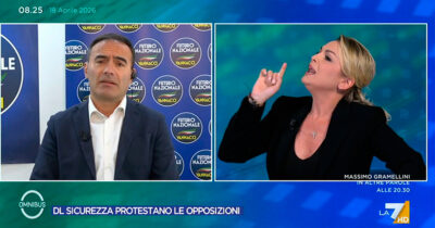 Copertina di Francesca Pascale contro il vannacciano Sasso: “Molliccio sarà lei e il suo Badoglio. Mi dispiace per sua moglie e per le sue figlie”. Su La7