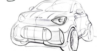 Copertina di Concept #2, ecco il primo disegno della futura Smart #2 elettrica a due posti – FOTO