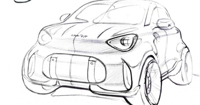 Concept #2, ecco il primo disegno della futura Smart #2 elettrica a due posti – FOTO