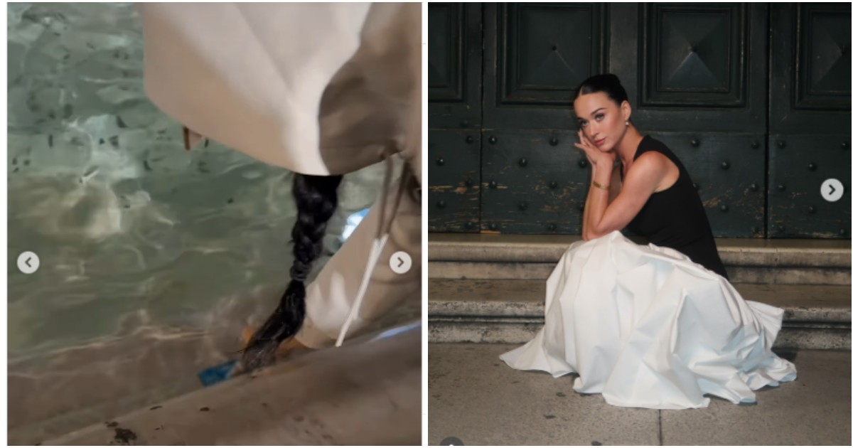 Non ha monete, Katy Perry “striscia” la carta di credito nella Fontana di Trevi: il video è virale