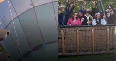 Copertina di “Siamo andati in giardino e c’era questa cesta con 13 persone, sedute lì a guardarci”: mongolfiera costretta all’atterraggio d’emergenza finisce in una villetta, lo choc dei padroni di casa