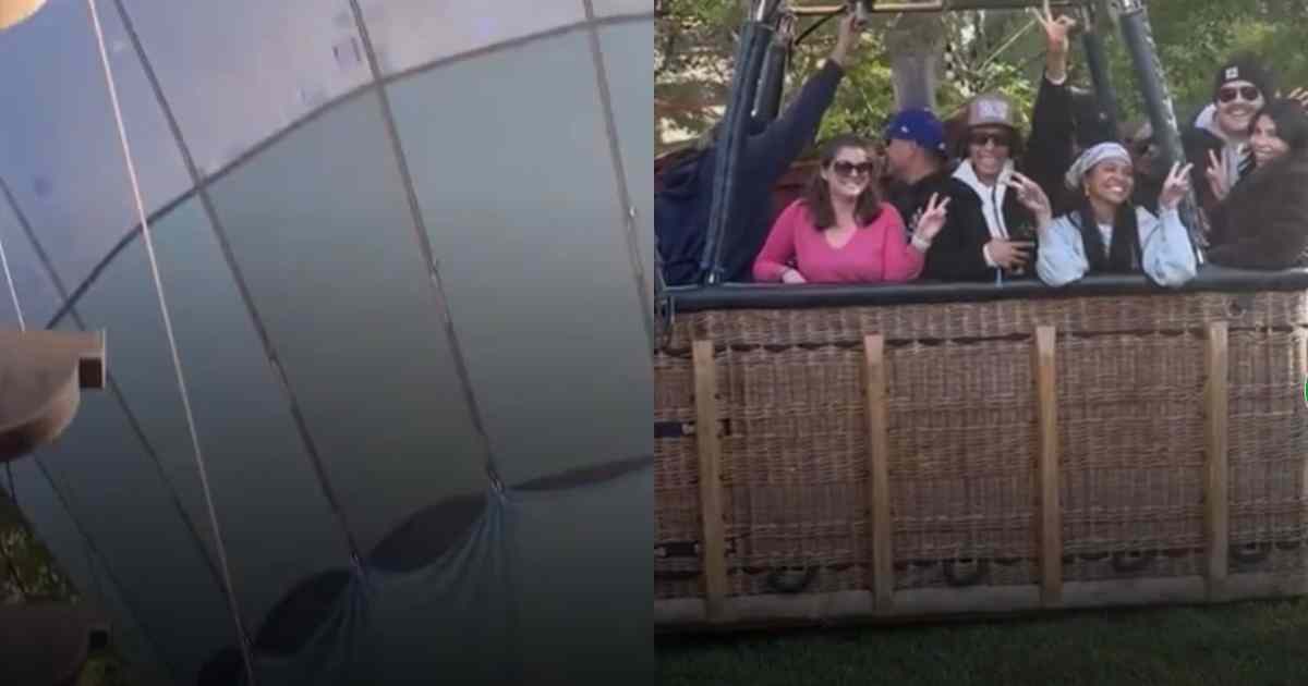 “Siamo andati in giardino e c’era questa cesta con 13 persone, sedute lì a guardarci”: mongolfiera costretta all’atterraggio d’emergenza finisce in una villetta, lo choc dei padroni di casa