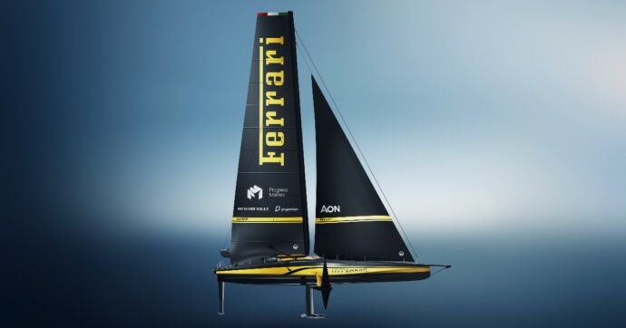 Ferrari Hypersail svela la livrea del monoscafo “volante” alla Design Week