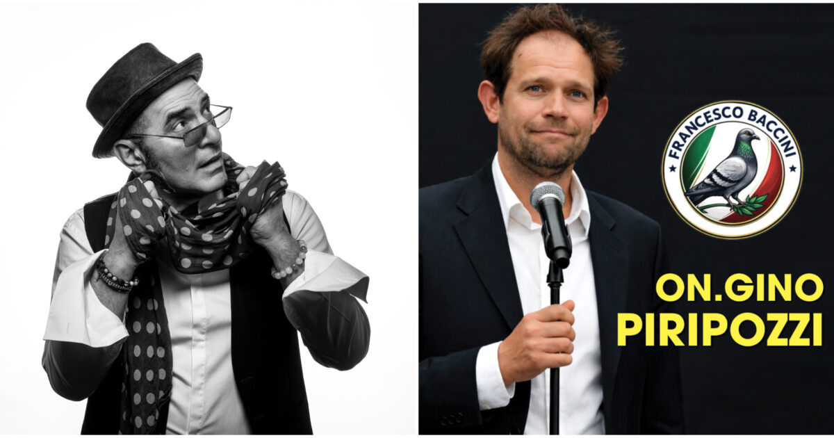 “Ho deciso che mi butto in politica perché non so fare un ca**o! Basta tasse, immigrati, famiglie di uominisessuati”: Francesco Baccini presenta l’On. Gino Piripozzi