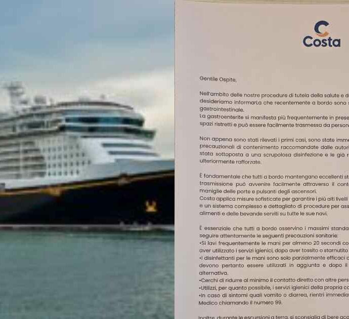 “Casi di disturbi gastrointestinali a bordo della nave Costa Toscana”: attivate le “misure di contenimento”