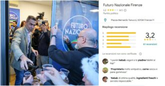 Copertina di “Kebab buono, peccato per il personale”, “Servizio rigoroso, quasi militare”: le recensioni ironiche alla nuova sede del partito di Vannacci a Firenze