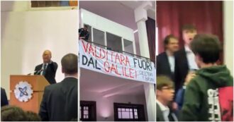 Copertina di “Fuori Valditara dal Galilei”: e il gruppo di studenti contestatori viene cacciato dall’incontro tra ministro e Consulte nazionali