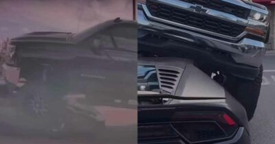 Copertina di Fuoristrada lanciato a tutta velocità travolge una Lamborghini e passa “sopra” alla supercar: l’incredibile incidente in un parcheggio