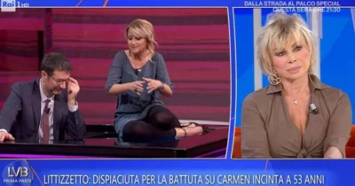 Copertina di “Meglio tardi che mai”: Carmen Russo perdona Luciana Littizzetto per la battuta sulla gravidanza a 53 anni