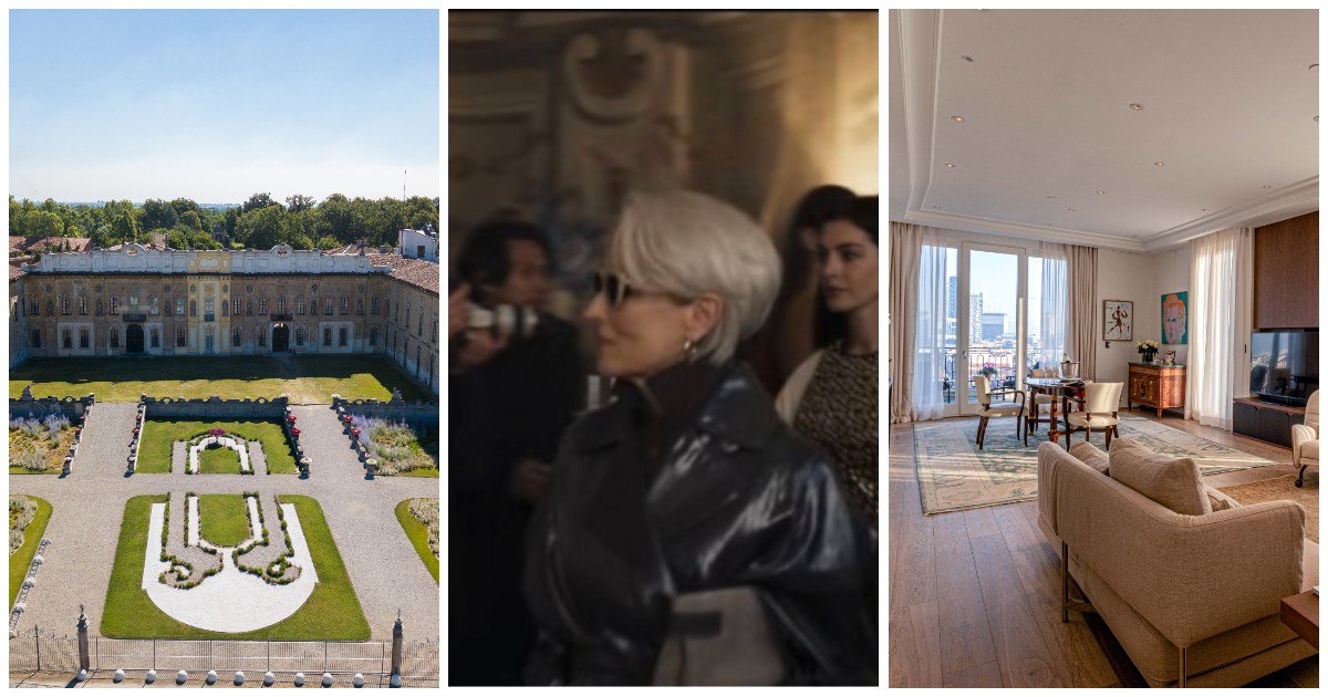 Tutte le location italiane de Il Diavolo Veste Prada 2: da Villa Arconati (la “piccola Versailles”) al Lago di Como e la suite da 8 mila euro a notte di Meryl Streep