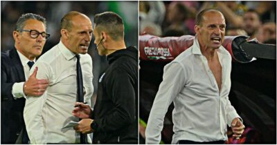 Copertina di “Io posso solo dire che in quel momento dovevo fermare la partita”: quando Allegri cercò Rocchi e fu espulso