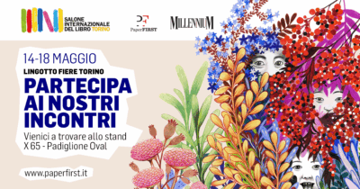 Copertina di Paper First e MillenniuM al Salone del Libro di Torino 2026