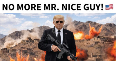 Copertina di Iran, Trump posta una foto in cui imbraccia un mitra: “Teheran si dia una regolata”