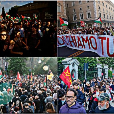 Copertina di Cortei e piazze piene in tutta Italia. Le foto: "Blocchiamo tutto". Video: Milano - Roma - Bologna. Netanyahu irride gli attivisti: "Torneranno a vedere Gaza solo su Youtube"