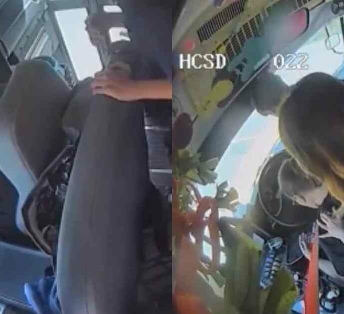 Scuolabus fuori controllo dopo il malore dell’autista: studenti intervengono, afferrano il volante e fermano il mezzo prima della tragedia