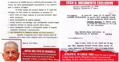 Copertina di “Un seminarista è coinvolto nella scomparsa di Emanuela Orlandi. Lo dice chiaro un documento segreto dei carabinieri nascosto per anni”: lo scoop di Giallo