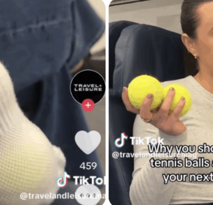 Per affrontare un volo intercontinentale al meglio basta una pallina da tennis