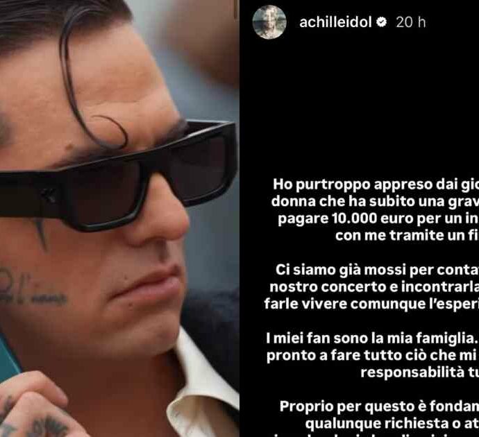 Truffata per 10.000 euro per un incontro con Achille Lauro, lui interviene: “Ci siamo già mossi per incontrarla, è una mia responsabilità tutelare i fan”