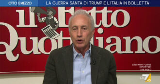 Copertina di Biennale Venezia, Travaglio a La7: “È la fiera dell’ipocrisia, 20 sanzioni alla Russa e nessuna a Israele è una cosa che grida vendetta”