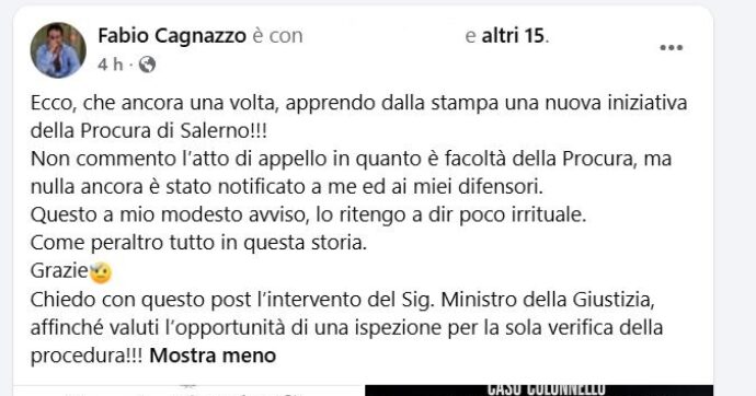 Omicidio Vassallo, Cantone impugna il proscioglimento di Cagnazzo. Che protesta per il comunicato stampa