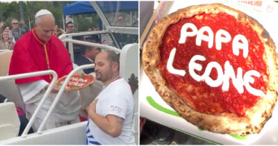 Copertina di La sorpresa a Papa Leone XIV: consegnata la pizza dedicata al pontefice durante la visita a Napoli – VIDEO