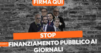Copertina di “Aboliamo il finanziamento pubblico ai giornali”, 130mila firme in due settimane: “Vogliamo informazione sana e trasparente”