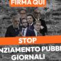 Copertina di “Aboliamo il finanziamento pubblico ai giornali”, 130mila firme in due settimane: “Vogliamo informazione sana e trasparente”