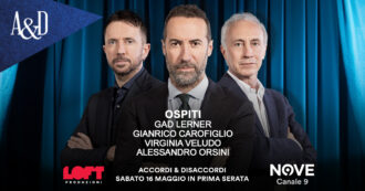 Copertina di Lerner, Orsini, Veludo e Carofiglio ospiti di Sommi sabato 16 maggio. Con Travaglio e Scanzi