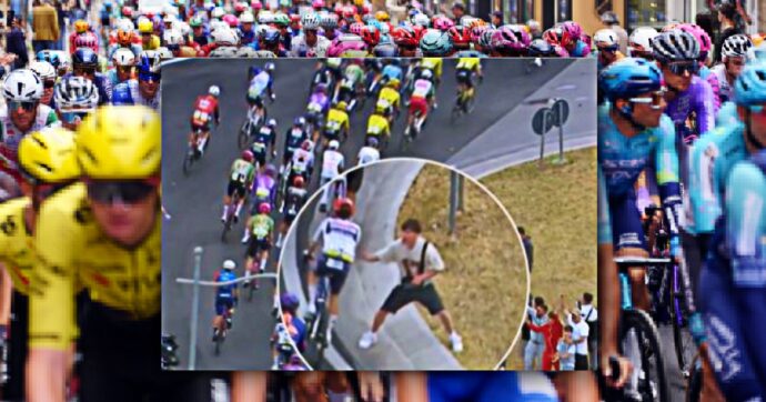 Follia al Giro d’Italia, due spettatori danno manate i ciclisti: “Ci facciamo male e finiamo in ospedale, tutti” | Video