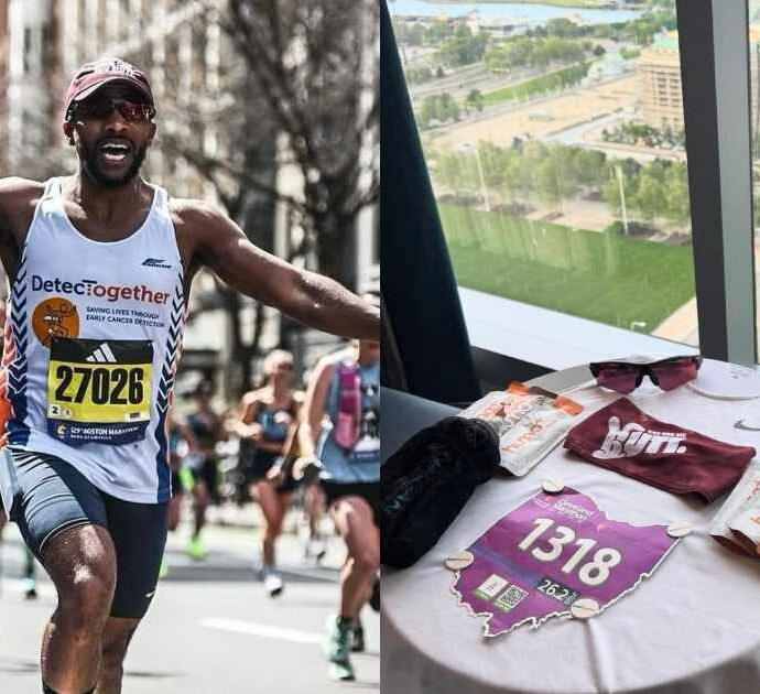 “Pensavo fossero emorroidi, mai avrei pensato al cancro”: a 35 anni si prepara per la Maratona di Boston ma scopre di avere un tumore al colon. Ora corre con il medico che lo ha salvato