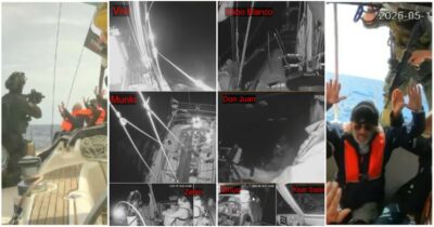 Copertina di Israele intercetta la Flotilla: 39 barche abbordate a Ovest di Cipro, 20 proseguono la navigazione. Fermati 12 italiani. Il governo: “Garantire sicurezza”. M5s: “Non condannano atto di pirateria”