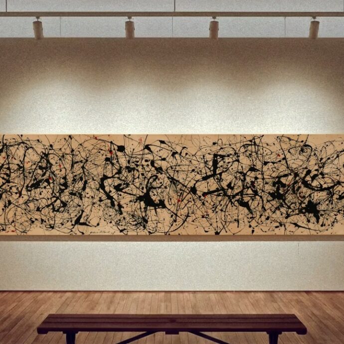 Un grande quadro di Jackson Pollock battuto all’asta per 181.185.000 dollari. L’opera è uno dei primi dipinti astratti della storia dell’arte